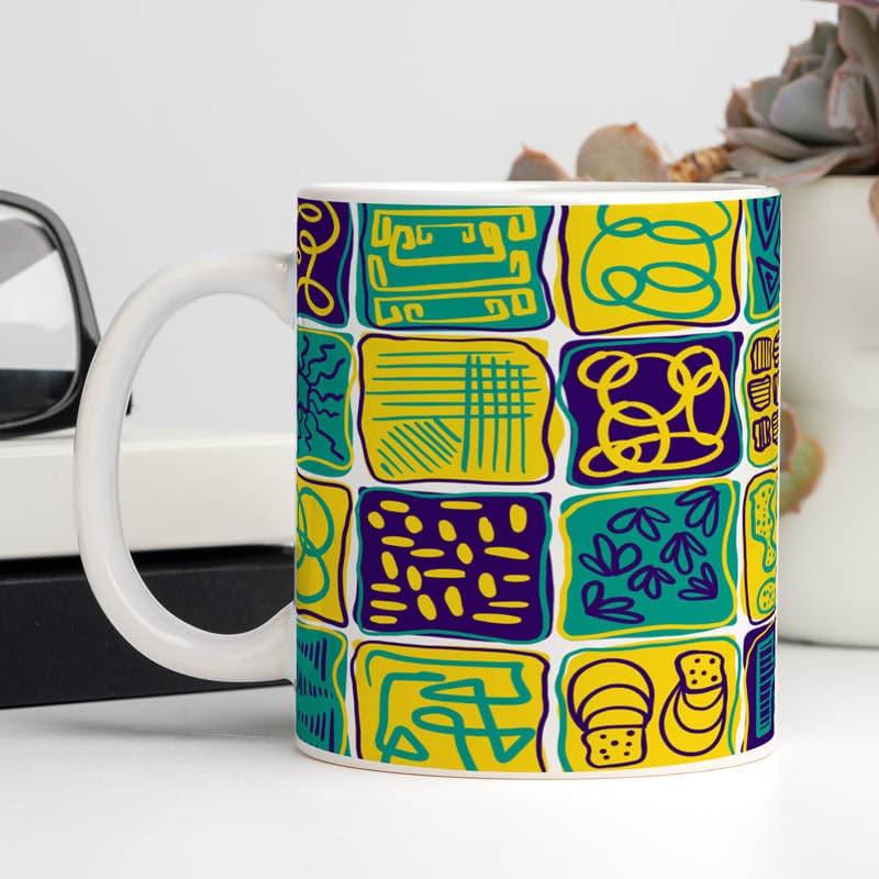 Buy Vido Abstract Doodle Mug - 350 ML Coffee Mug from Vaaree