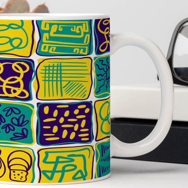 Coffee Mug - Vido Abstract Doodle Mug - 350 ML