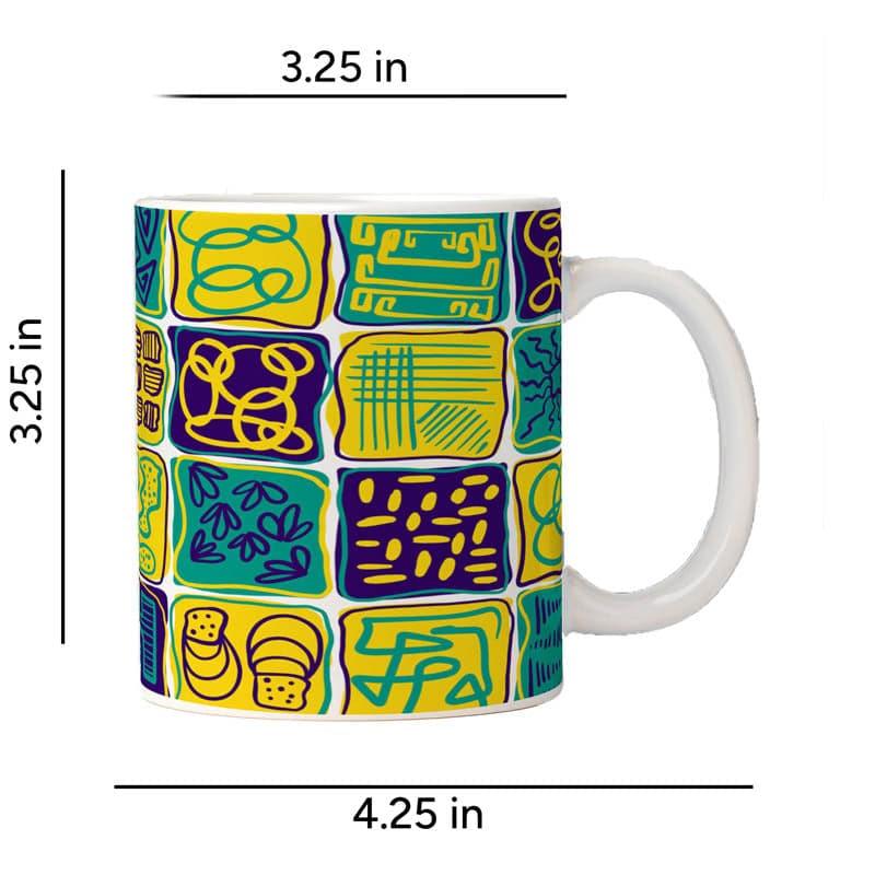 Buy Vido Abstract Doodle Mug - 350 ML Coffee Mug from Vaaree