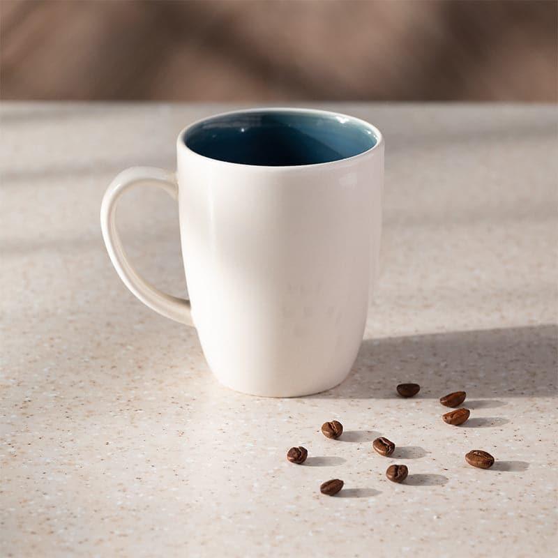 Coffee Mug - Wabi Sabi Porcelain Mug (Blue & White) - 295 ML