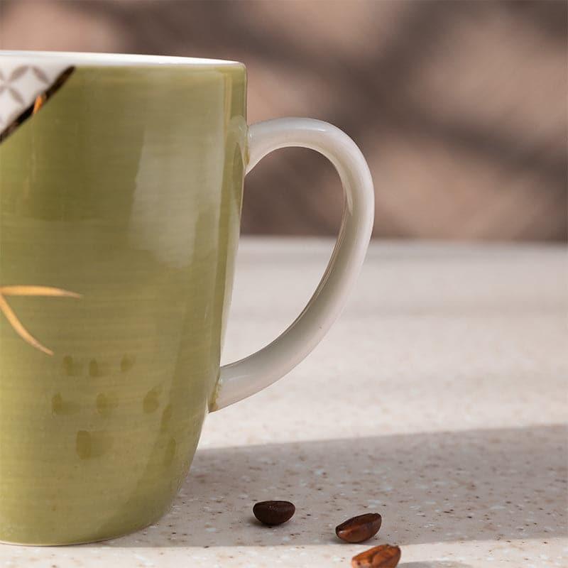 Coffee Mug - Wabi Sabi Porcelain Mug (Green) - 295 ML