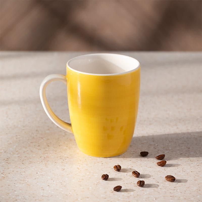 Coffee Mug - Wabi Sabi Porcelain Mug (Yellow) - 295 ML