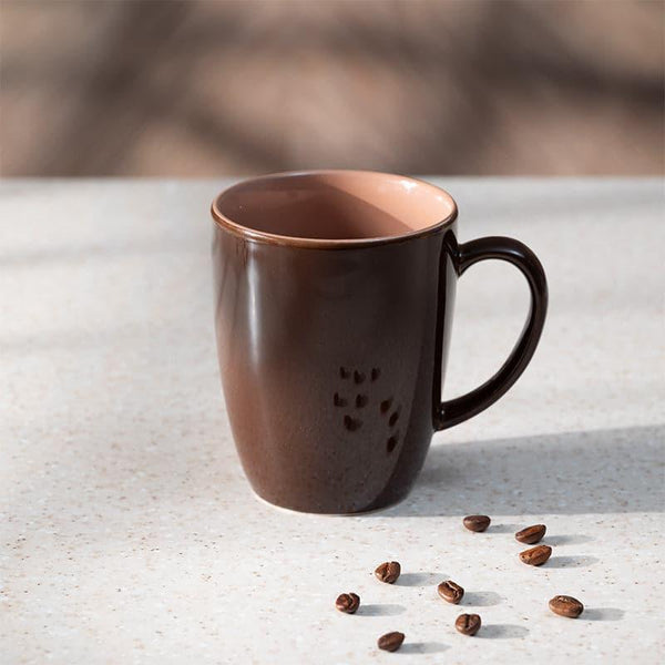 Coffee Mug - Yuvara Porcelain Mug (Dark Brown) - 295 ML