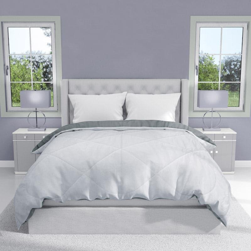 Buy Gleva Reversible Comforters - Ash & Pearl Grey Comforters & AC Quilts from Vaaree