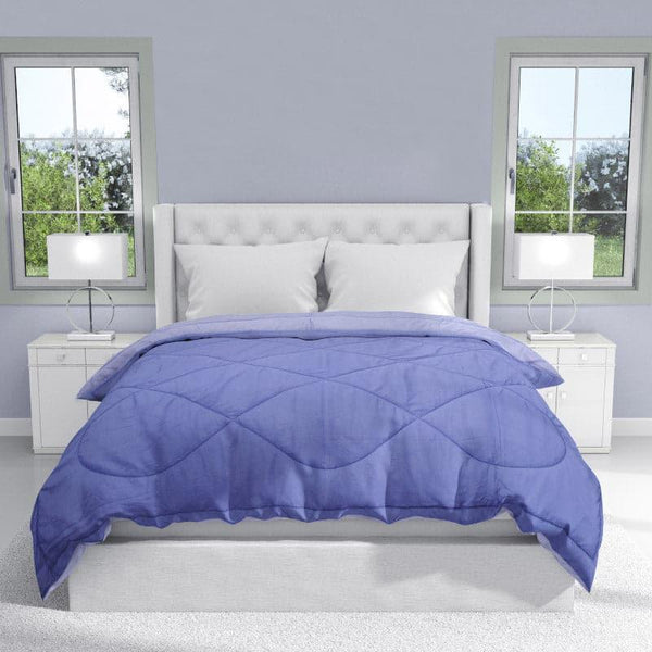 Buy Comforters & AC Quilts - Gleva Reversible Comforters - Blue & Lavender at Vaaree online