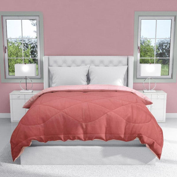 Buy Comforters & AC Quilts - Gleva Reversible Comforters - Terracotta & Peach at Vaaree online