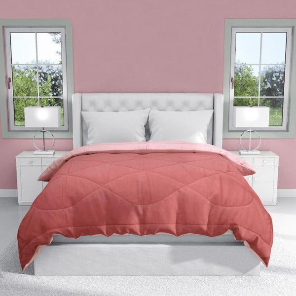 Comforters & AC Quilts - Gleva Reversible Comforters - Terracotta & Peach