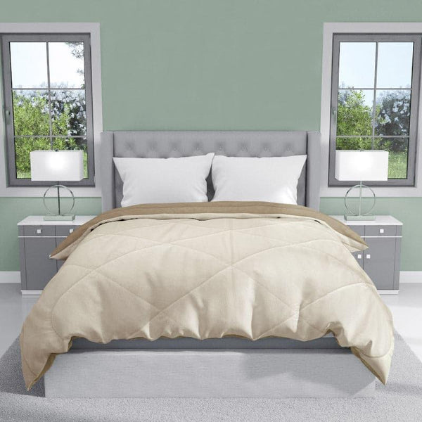 Buy Comforters & AC Quilts - Gleva Reversible Comforters - Walnut Brown & Cream at Vaaree online