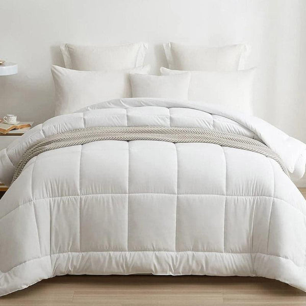 Comforters & AC Quilts - Nova Grided Comforter - White