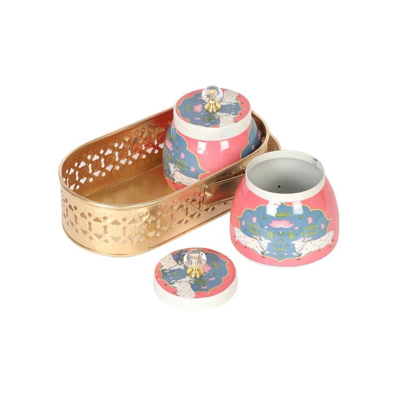 Buy Container - Agora Nandi Ethnic Basket With Jar - Set Of Three at Vaaree online