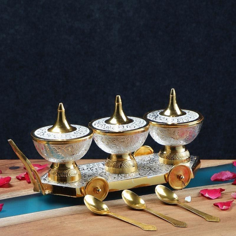 Container - Alladin Jar With Tray - Set Of Seven