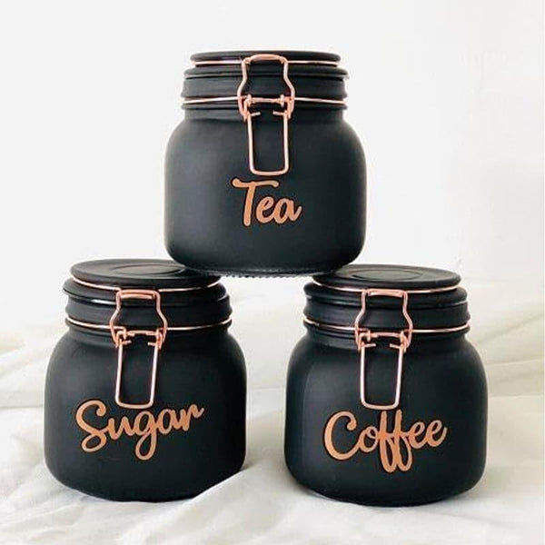 Container - Bessie Storage Jar (Black) - Set Of Three