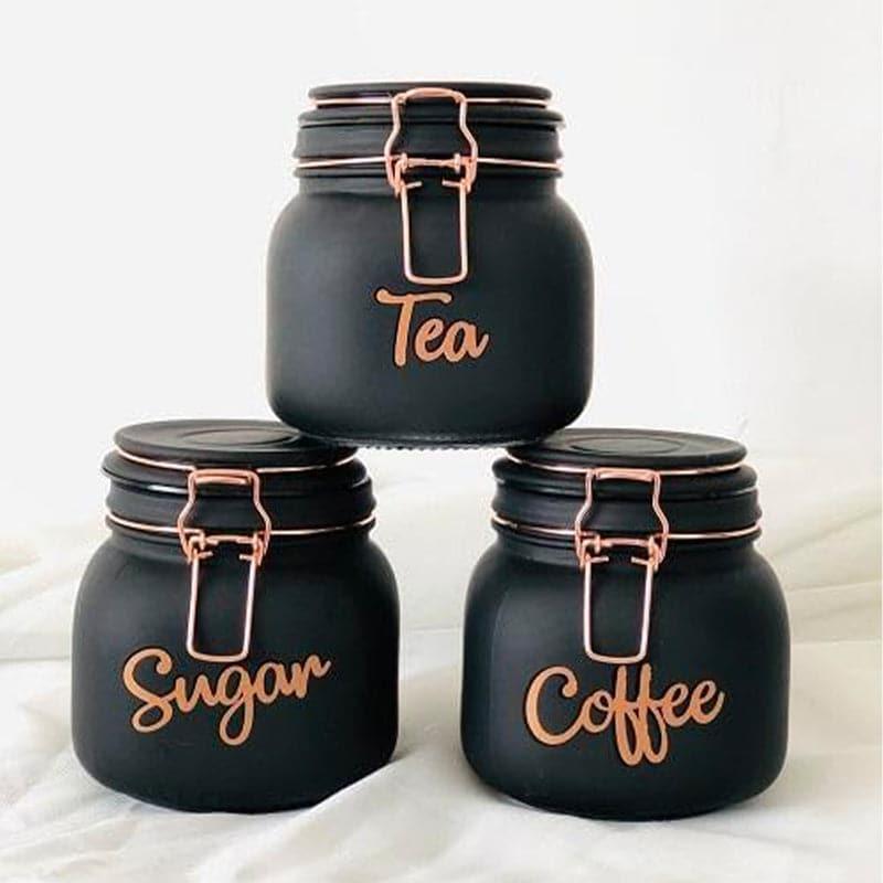 Buy Bessie Storage Jar (Black) - Set Of Three Container from Vaaree