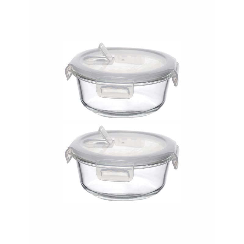 Buy Carino White Round Lunch Box (620 ML) - Set Of Two Container from Vaaree