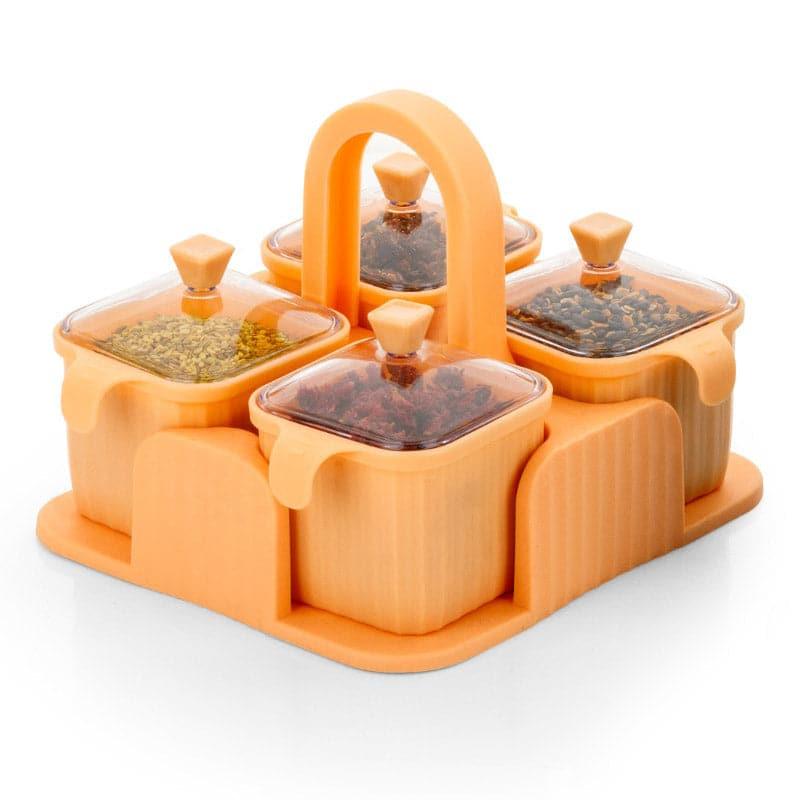 Buy Clever Categorize Storage Jar (Orange) - Five Piece Set Container from Vaaree