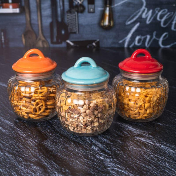 Container - Culinary Mate Glass Storage Jar (600 ML) - Set Of Three