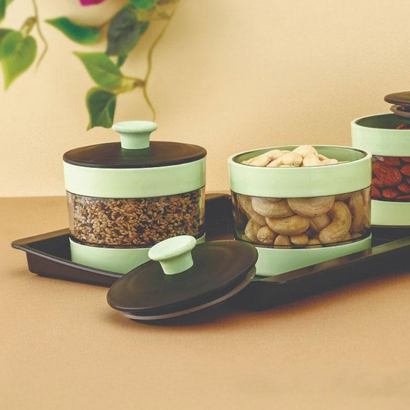 Container - Eat Good Mint Storage Jar (250 ML) - Set Of Five