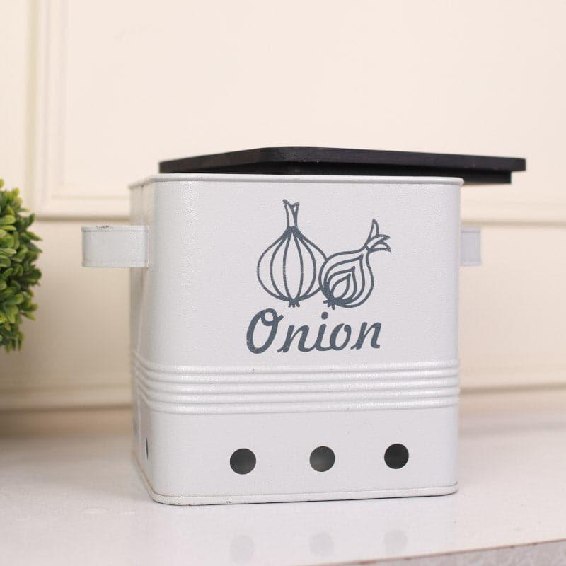 Buy Ferrous Fun Onion Storage Box - Grey Container from Vaaree