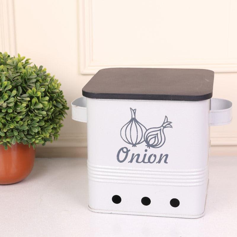 Buy Ferrous Fun Onion Storage Box - Grey Container from Vaaree