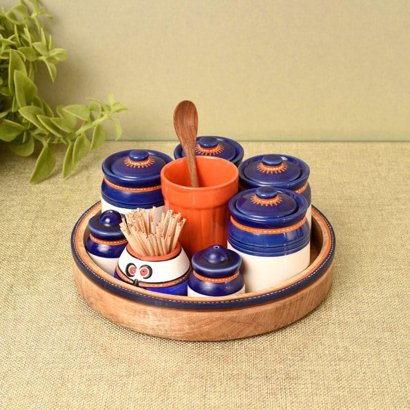 Buy Flavour Lock Condiment Set With Tray Container from Vaaree