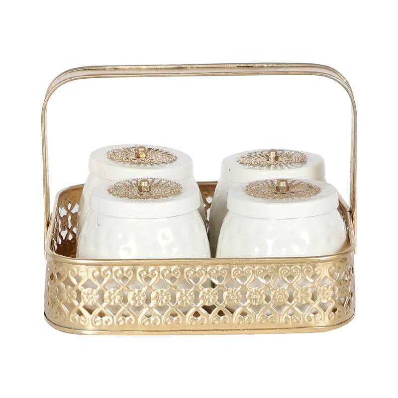 Buy Hamsa Ethnic Basket With Jar - Set Of Five Container from Vaaree