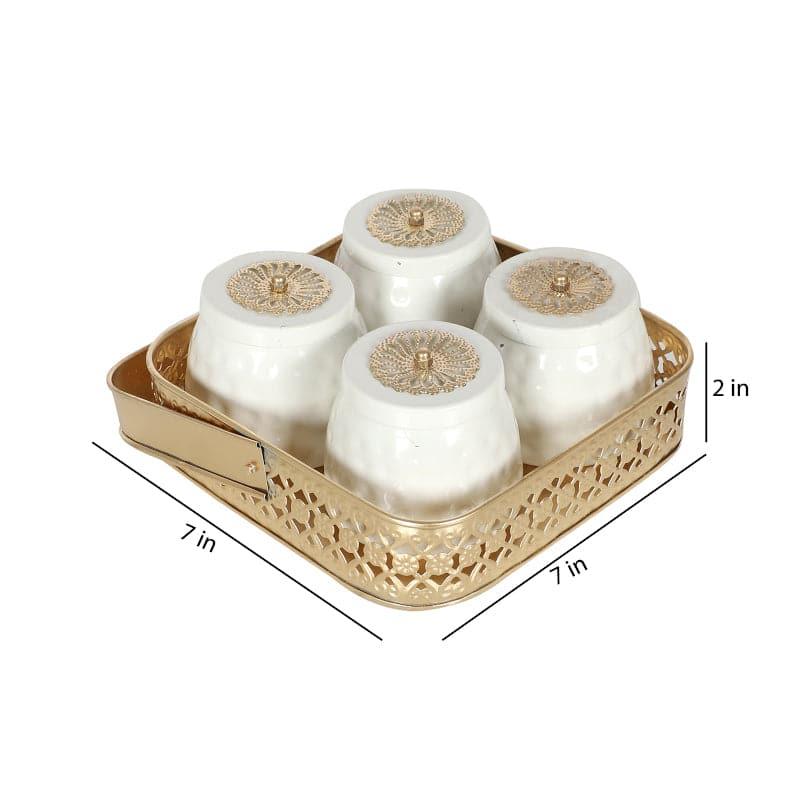 Buy Hamsa Ethnic Basket With Jar - Set Of Five Container from Vaaree