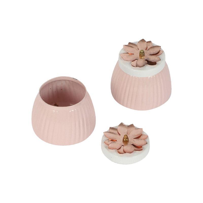 Container - Hewei Flora Jar (Light Pink) - Set Of Two