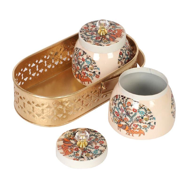 Buy Iknia Ethnic Basket With Jar - Set Of Three Container from Vaaree