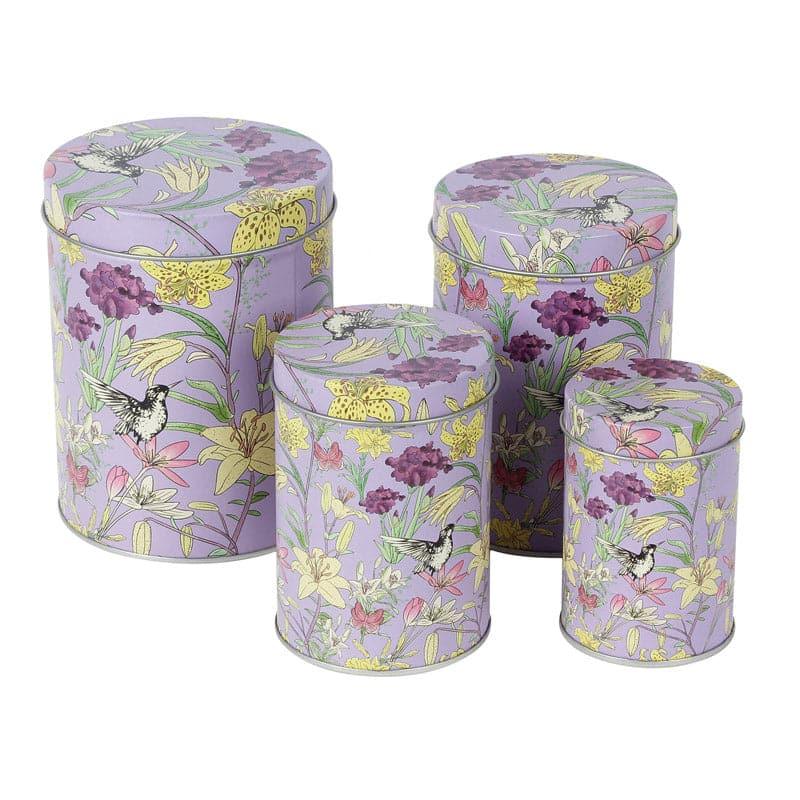 Container - Lavender Garden Storage Box - Set Of Four