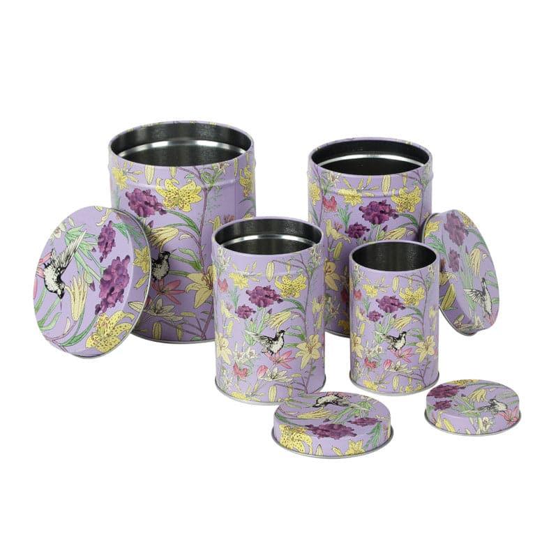 Container - Lavender Garden Storage Box - Set Of Four