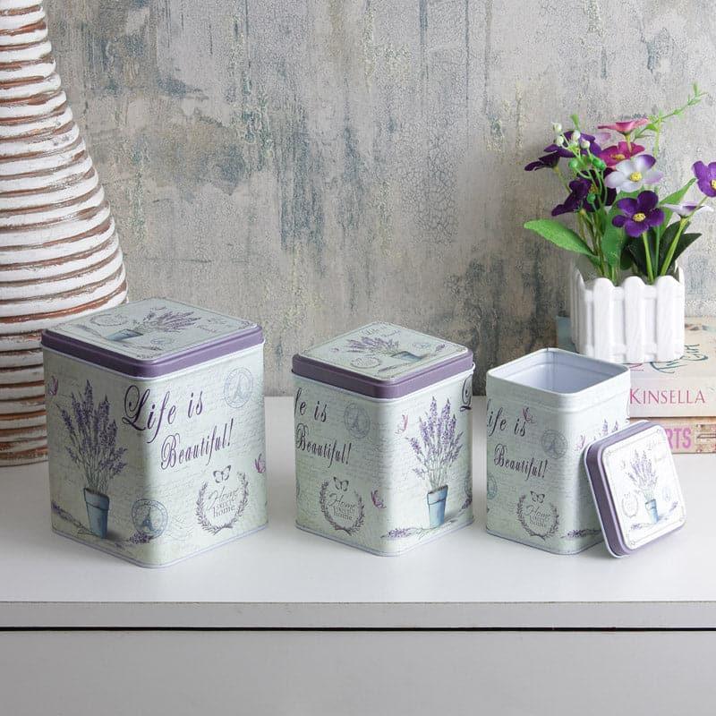 Buy Lavender Lore Storage Box - Set Of Three Container from Vaaree