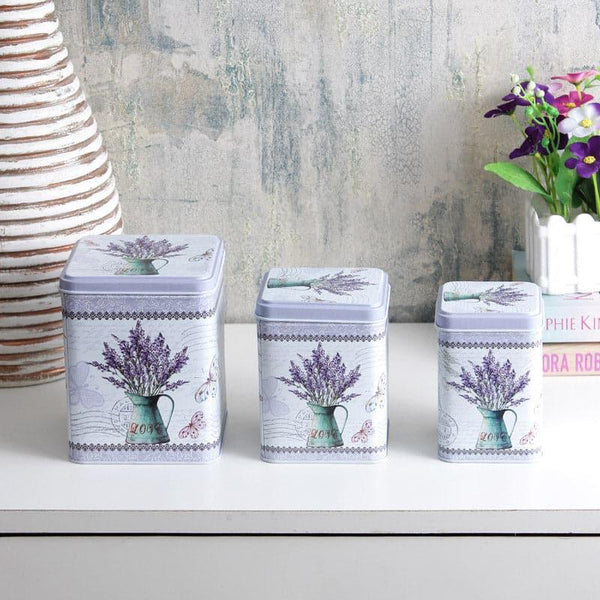 Container - Lavender Lux Storage Box - Set Of Three