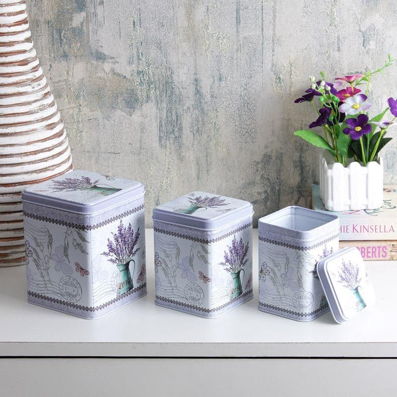 Buy Lavender Lux Storage Box - Set Of Three Container from Vaaree