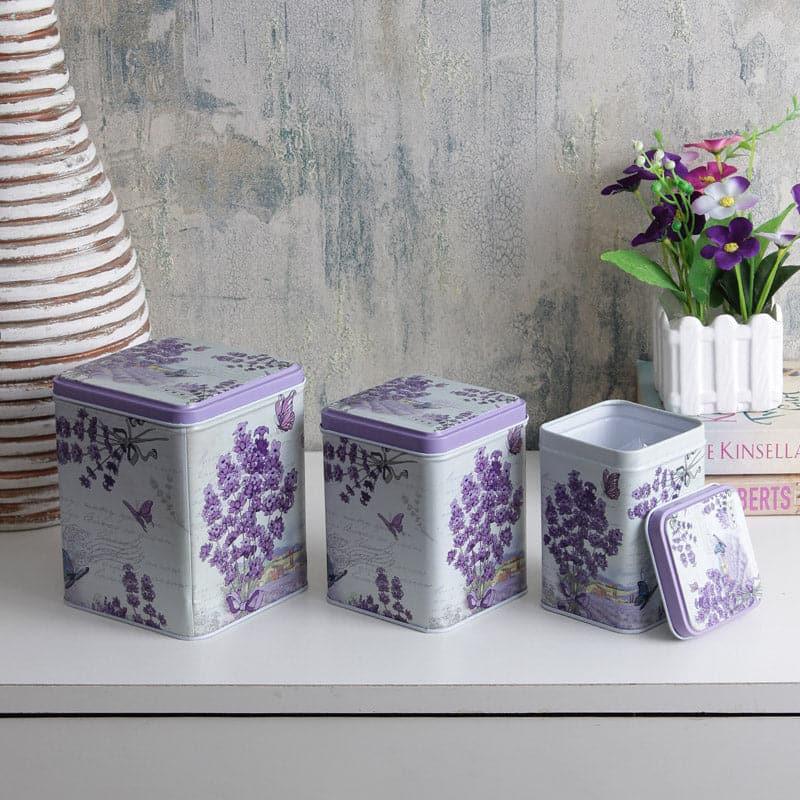 Container - Lavender Meadow Storage Box - Set Of Three