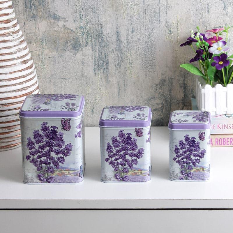 Container - Lavender Meadow Storage Box - Set Of Three