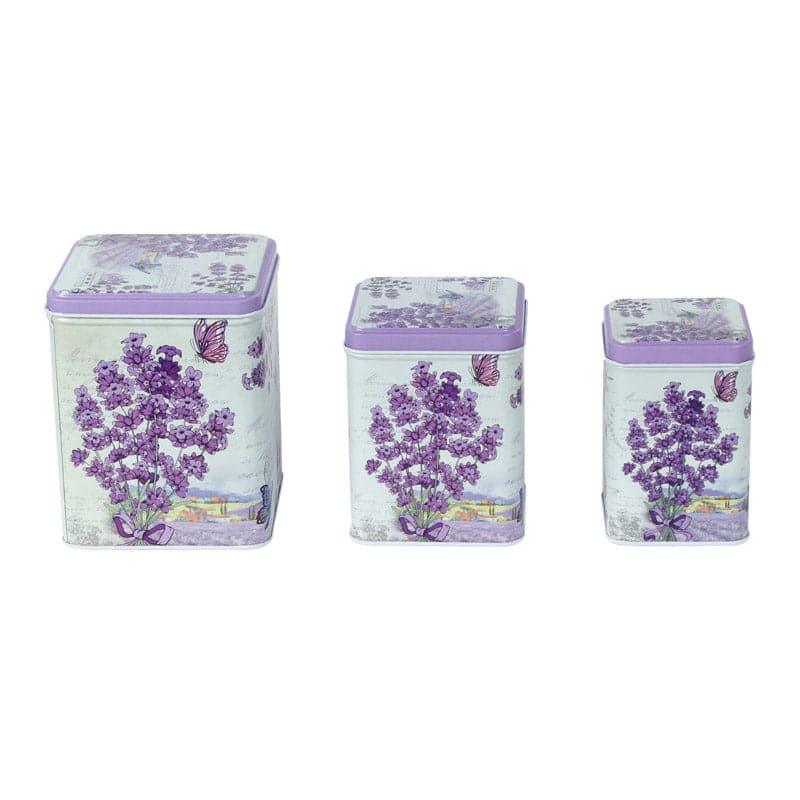 Container - Lavender Meadow Storage Box - Set Of Three