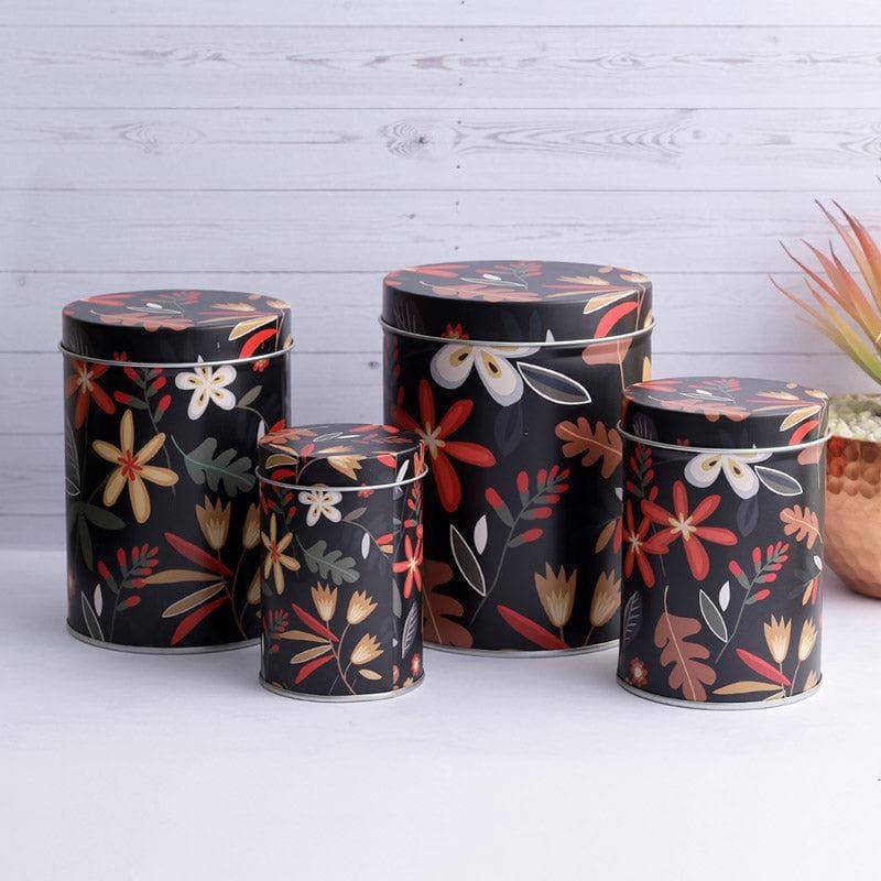 Buy Midnight Bloom Storage Box - Set Of Four Container from Vaaree