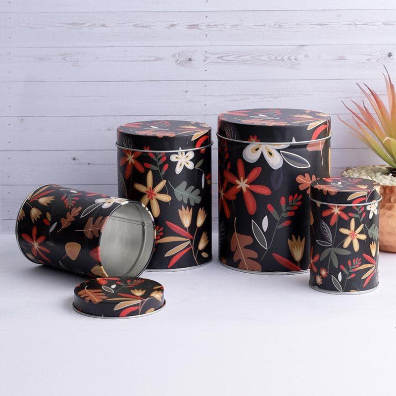 Buy Midnight Bloom Storage Box - Set Of Four Container from Vaaree