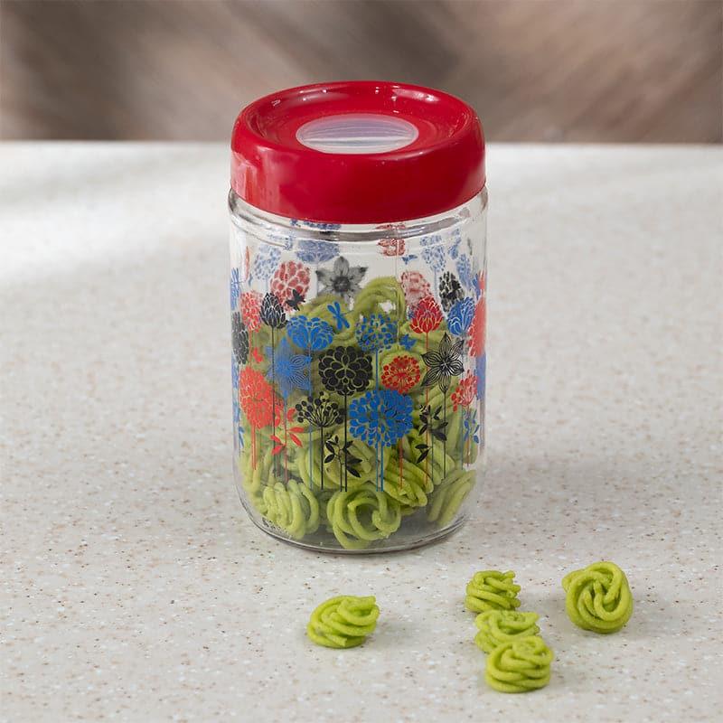 Buy Monara Flora Transparent Storage Jar - 660 ML Container from Vaaree