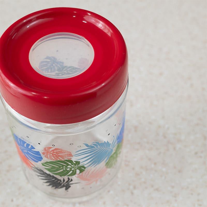 Buy Monara Floral Transparent Storage Jar - 660 ML Container from Vaaree