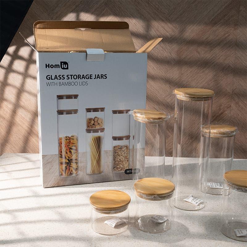 Buy Nidora Transparent Storage Jar - Set Of Six Container from Vaaree