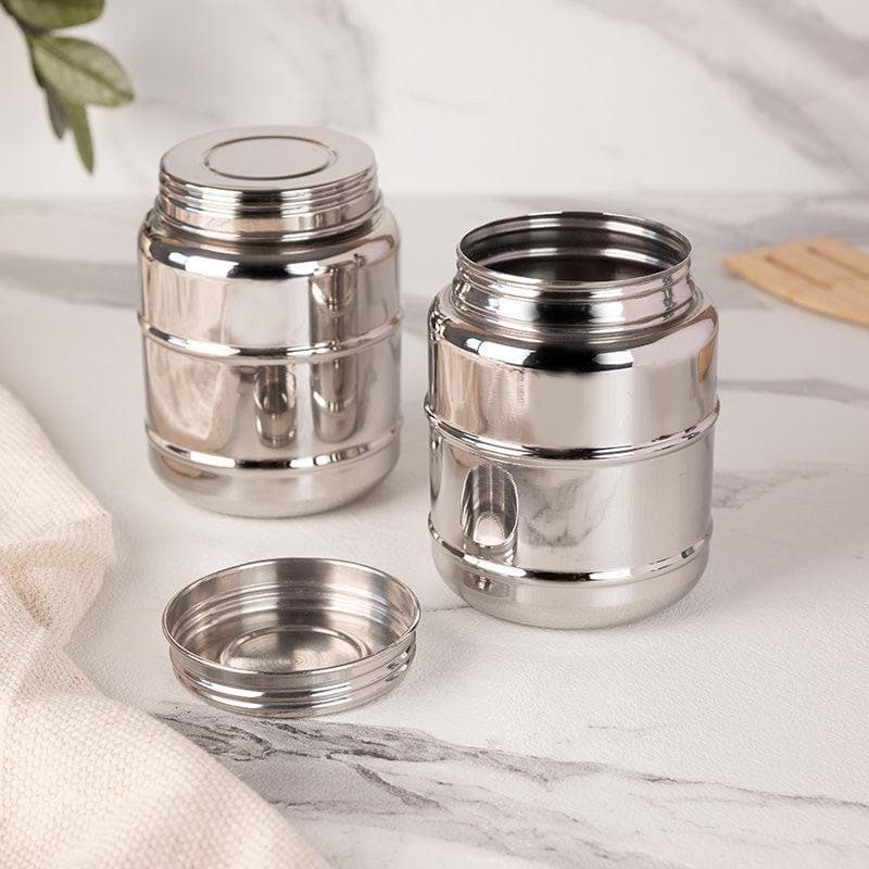 Container - Pagoda Storage Jar (700 ML) - Set Of Two