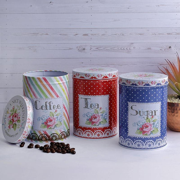 Container - Polka Fuse Storage Jar (1000 ML) - Set Of Three