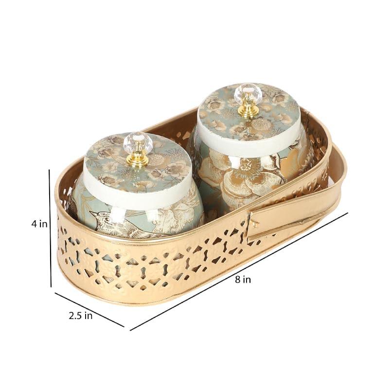 Buy Container - Reva Ethnic Basket With Jar - Set Of Three at Vaaree online
