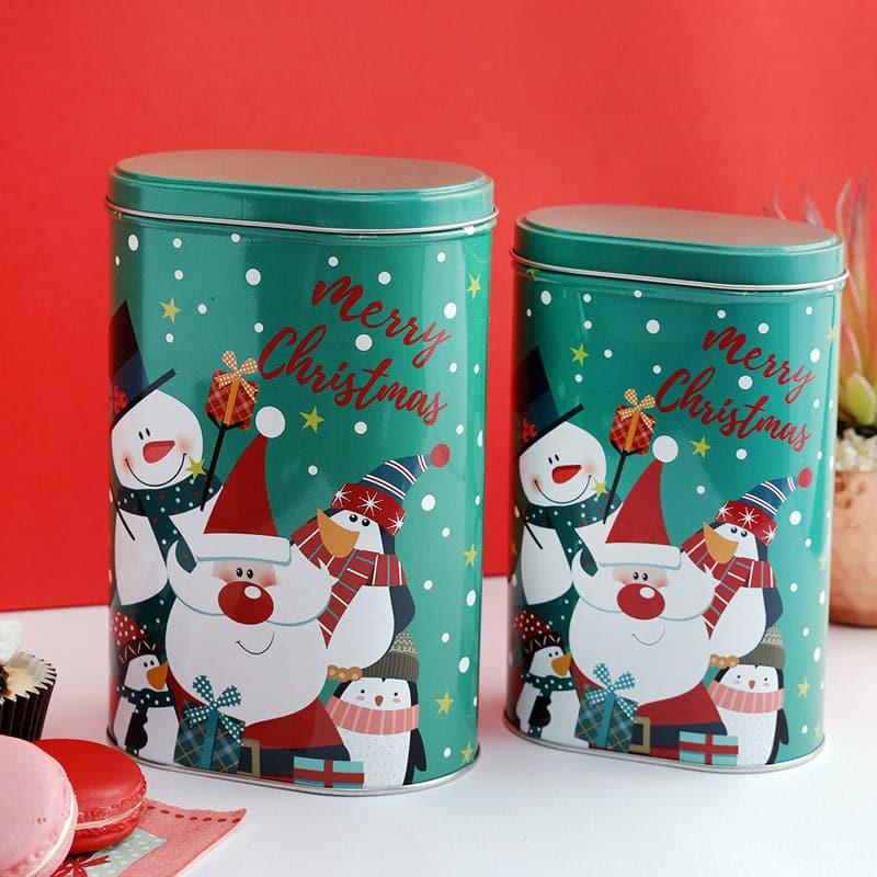 Buy Santa Dolly Storage Jar - Set Of Two Container from Vaaree