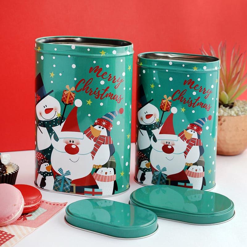 Buy Santa Dolly Storage Jar - Set Of Two Container from Vaaree