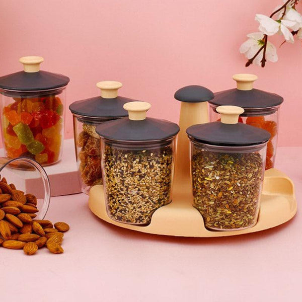 Buy Container - Smart Store Peach Jar (300 ML) - Set of Seven at Vaaree online