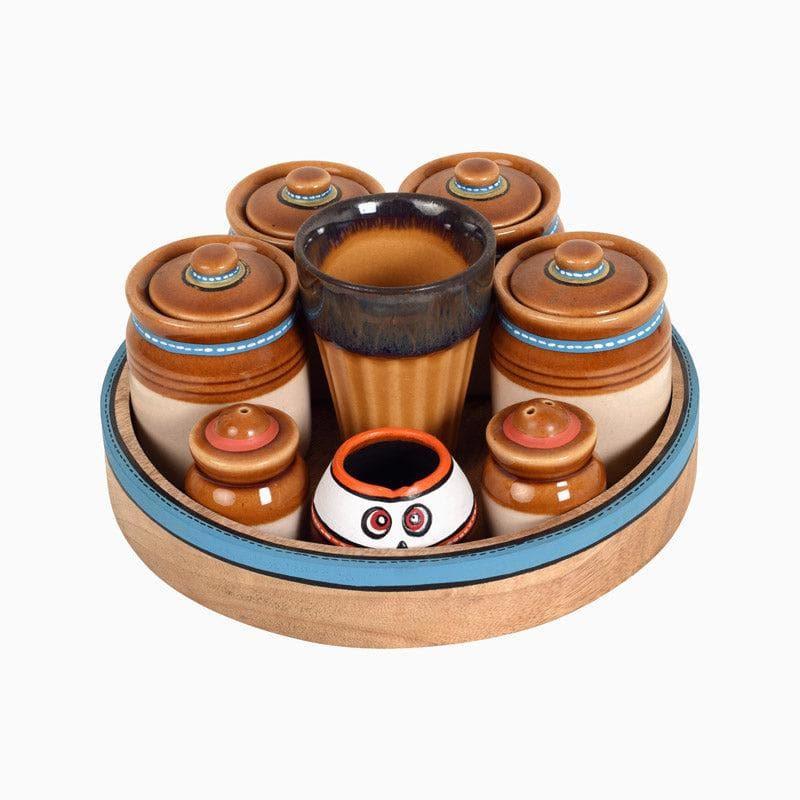 Buy Udya Condiment Set With Tray Container from Vaaree