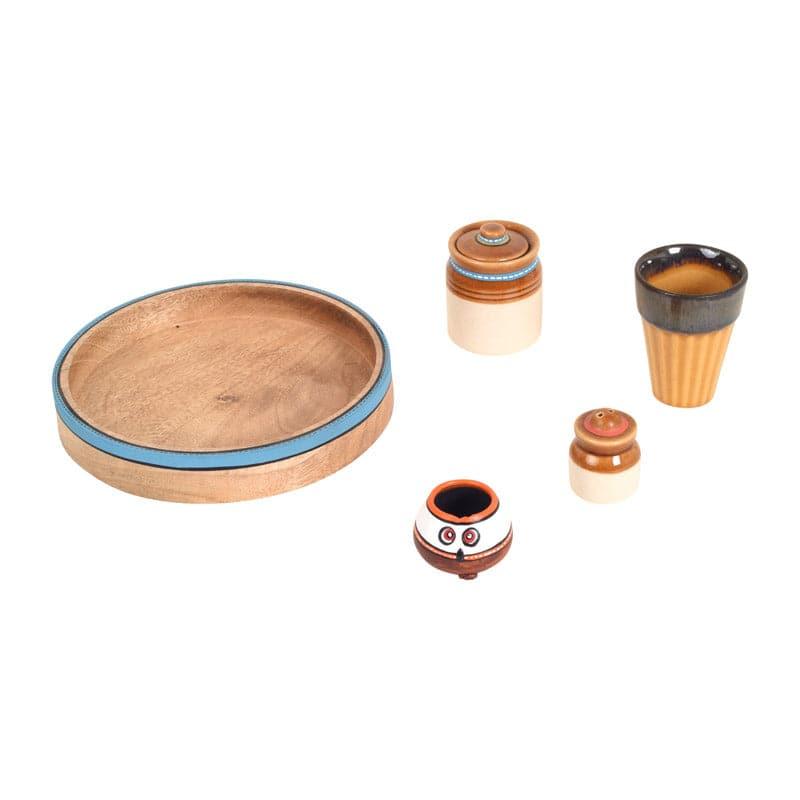 Buy Udya Condiment Set With Tray Container from Vaaree