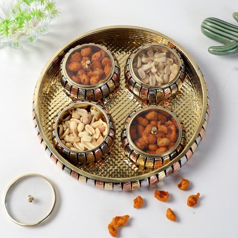 Buy Vidra Ethnic Basket With Jar - Set Of Five Container from Vaaree